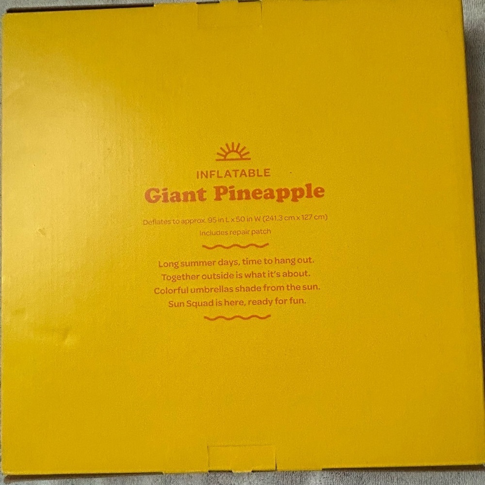 Inflatable Pineapple Pool Float - Picture 2 of 3